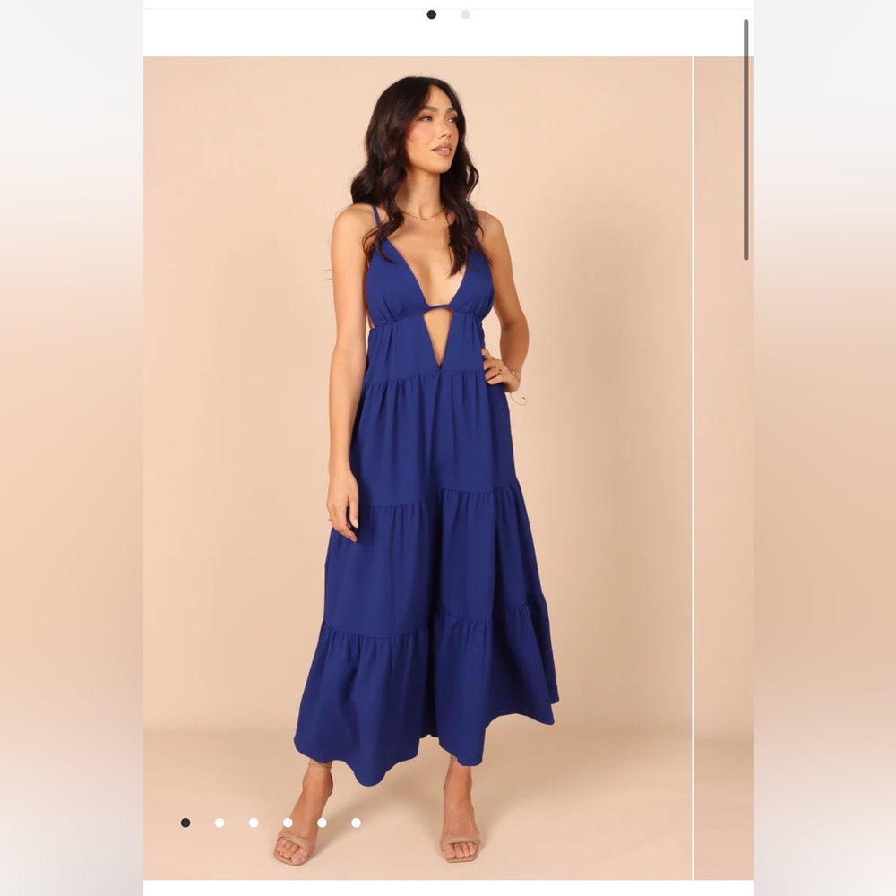 NWT Blue/Indigo flowy dress - Petal & Pup size Large
